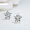 Snowflake Silver Ear Stud For Women Christmas Party Accessory Gift