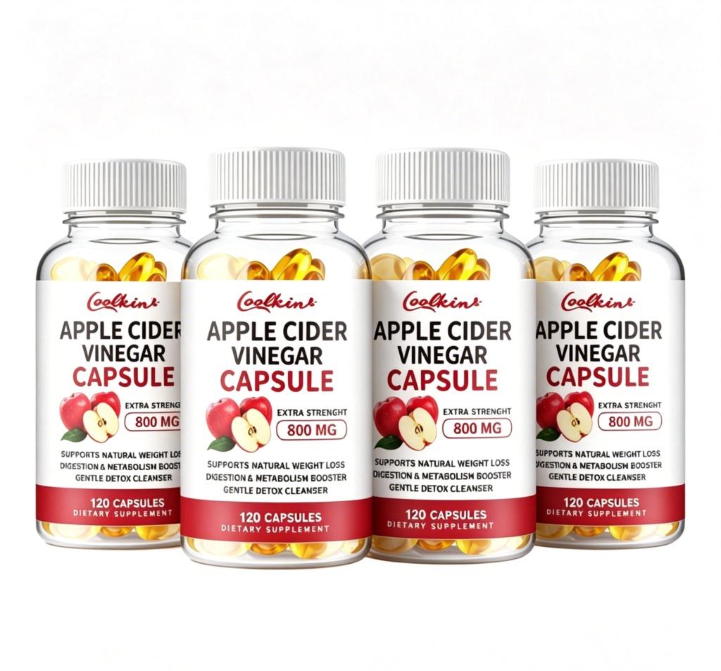 Coolkin - Apple Cider Vinegar Capsules - 800mg - Digestive Health