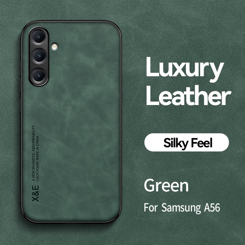 

Чехол из овчины класса люкс для Samsung A73 A72 A71 A56 A55 A54 A53 A52 A51 A36 A35 A34 A33 A31 с магнитной фиксацией Galaxy A34 зелёный