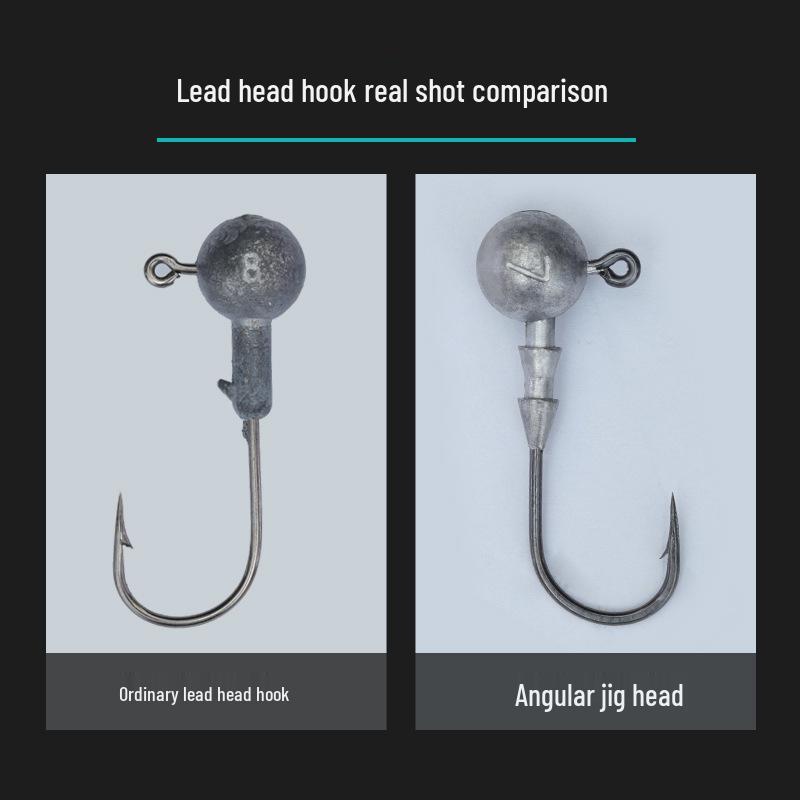 Triangular Die-Cast Lead Head Hook: Anti-Snag Fish Hook for Soft Bait Lures