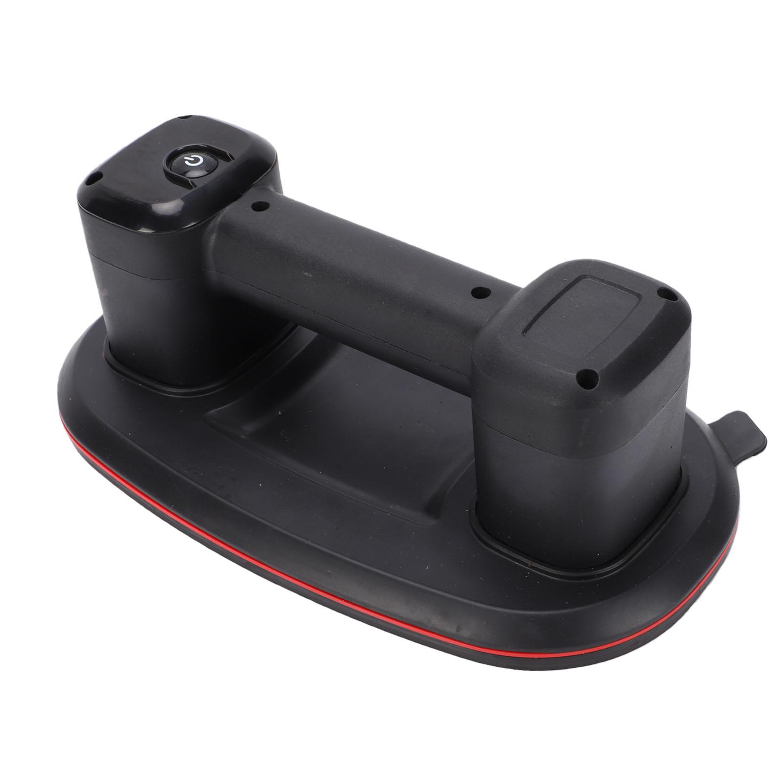 Electric Vacuum Suction Cup LCD Display Dual Motor Cordless Glass Lifter 660lb 300kg Suction Force Black