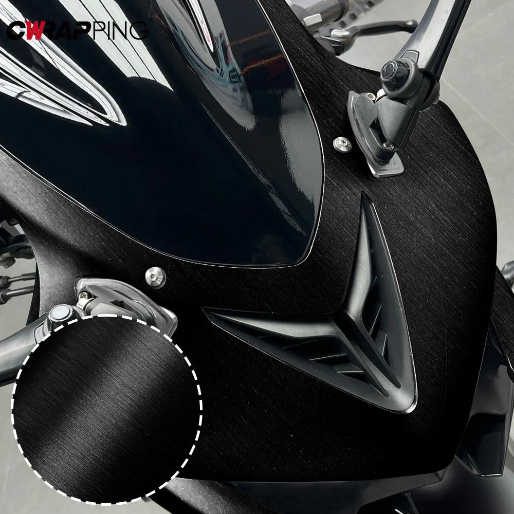 Car Black Brushed Vinyl Film Waterproof Anti-scratch Sticker Auto Body Color Change Film for Computer Car Motorcycle Accessories