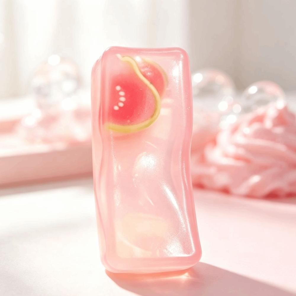 Soft Creamy Texture Reduce Pressure Toy Transparent Fruit Ice Cube Toy Gift