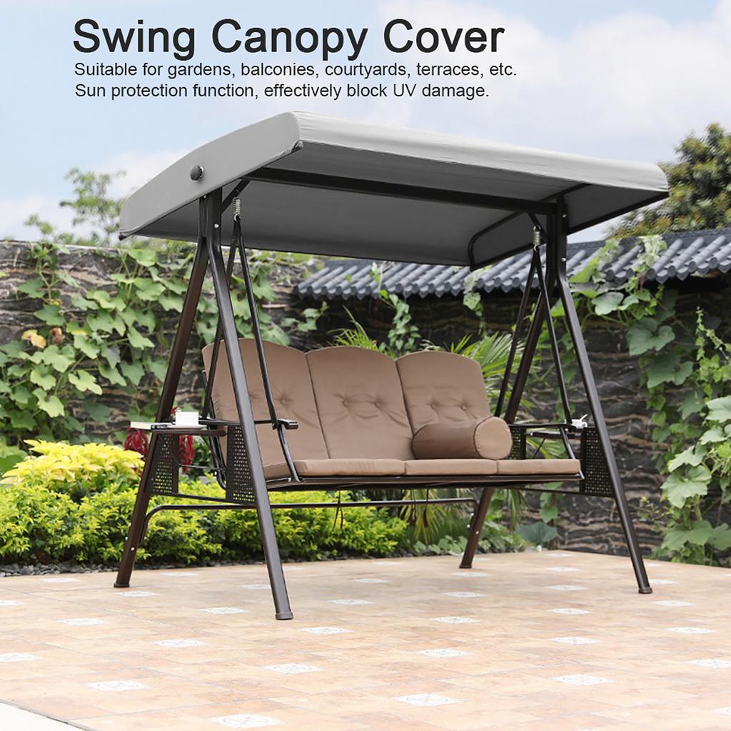 Waterproof Dust Proof Swing Canopy Cover Replacement Accessory for Outdoor Garden Courtyard