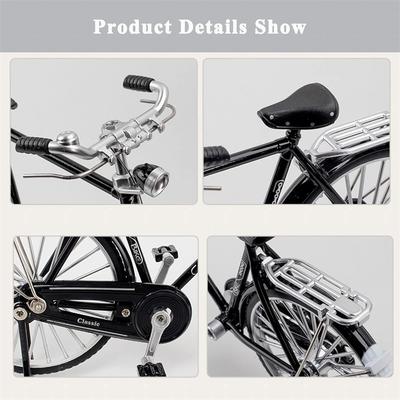 Metal Retro Bicycle Model 1:10 Mini Bike Desktop Crafts Classical Bike Toy Dollhouse Accessory Home Decor Children Toys