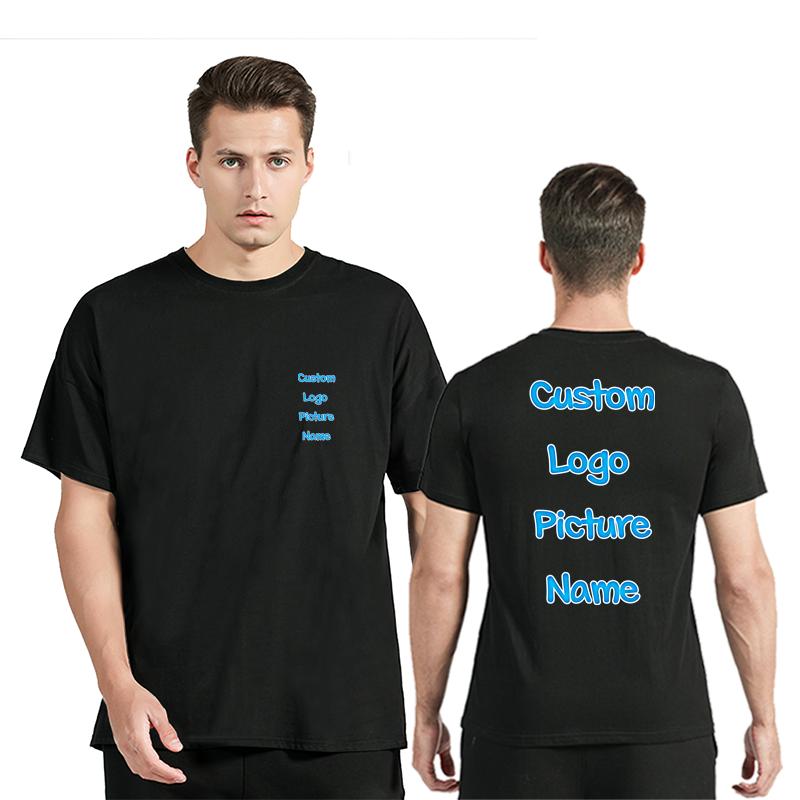 Unisex Cotton Tshirt Customized Printed T Shirt Harajuku Top DIY Your Like Photo Or Logo T-shirt Fashion Custom Tshirt Tees Tops