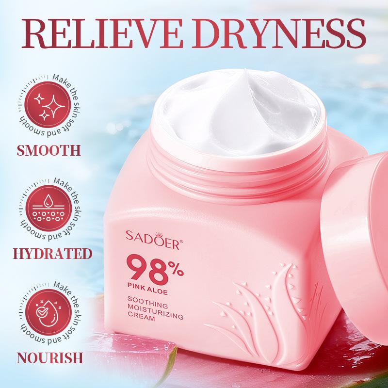 Pink Aloe Vera Soothing Moisturizer 50g Hydrating Moisturizing Cream Skin Care Products