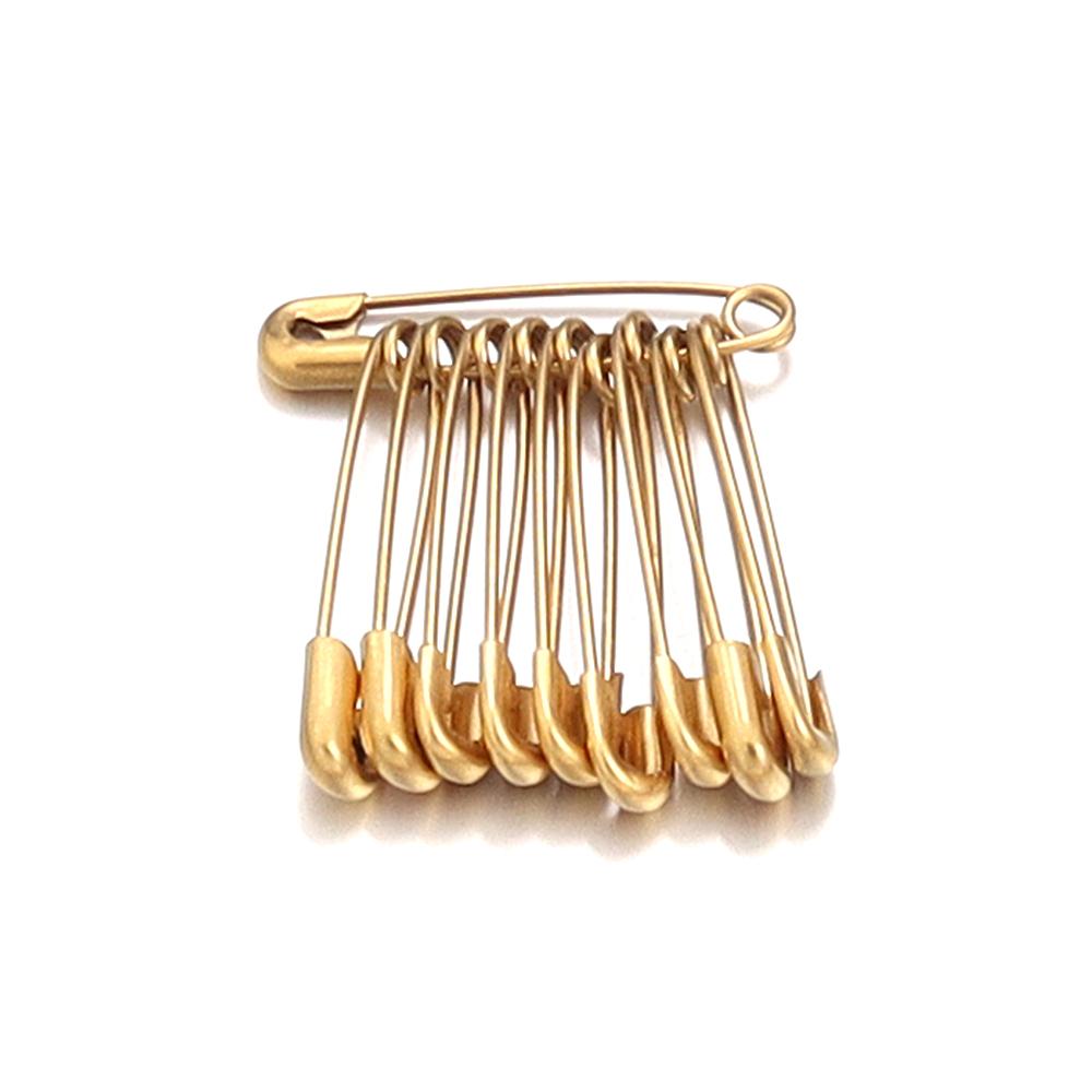 10pcs Stainless Steel Safety Pins 20-56mm Multi Size Gold Steel Color Safety Pins For DIY Home Garment Sewing Tools Accessories
