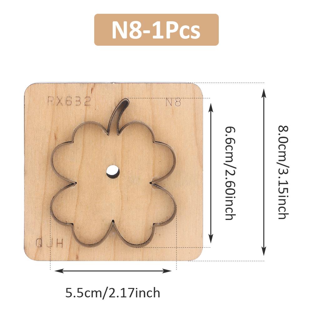 1Pcs Artificial Leather Punching Cutting Die For Maple Leaves/Ginkgo Leaves/Petals/Four-Leaf Clover, DIY Hand Cutting Craft Tool