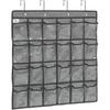 STOBOK Calculator Holder for Classroom Cell Phone Storage Pocket Pouch Multi-Function Wall Hanging 24 Grids Clear Pocket Chart for Home Office