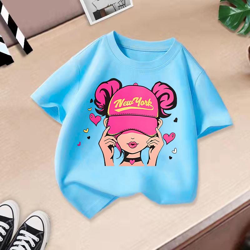 Children T-shirt Kid T Shirt 2-13Y Cool Girl Printed Kids 100% Cotton Clothes Tshirt Tops Tee