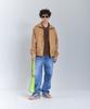Ironyporno Whiteline 86-Iro253 Curved Bomber Suede Jacket Camel