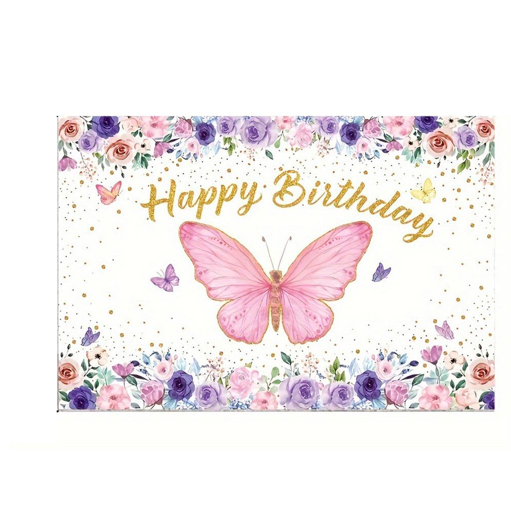 Banner Happy Birthday Party Background Wallpaper Photo Cartoon Painting