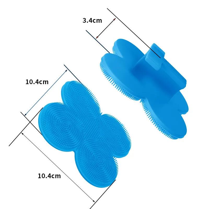 Silicone Long-Handled Soft Bristle Bath Brush for Easy Back Scrubbing