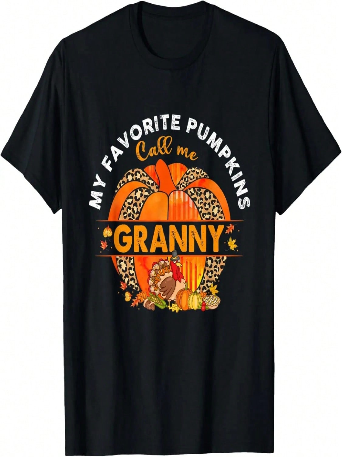 My Favorite Pumpkins Call Me Granny Pumpkin Thanksgiving T-Shirt S разноцветный