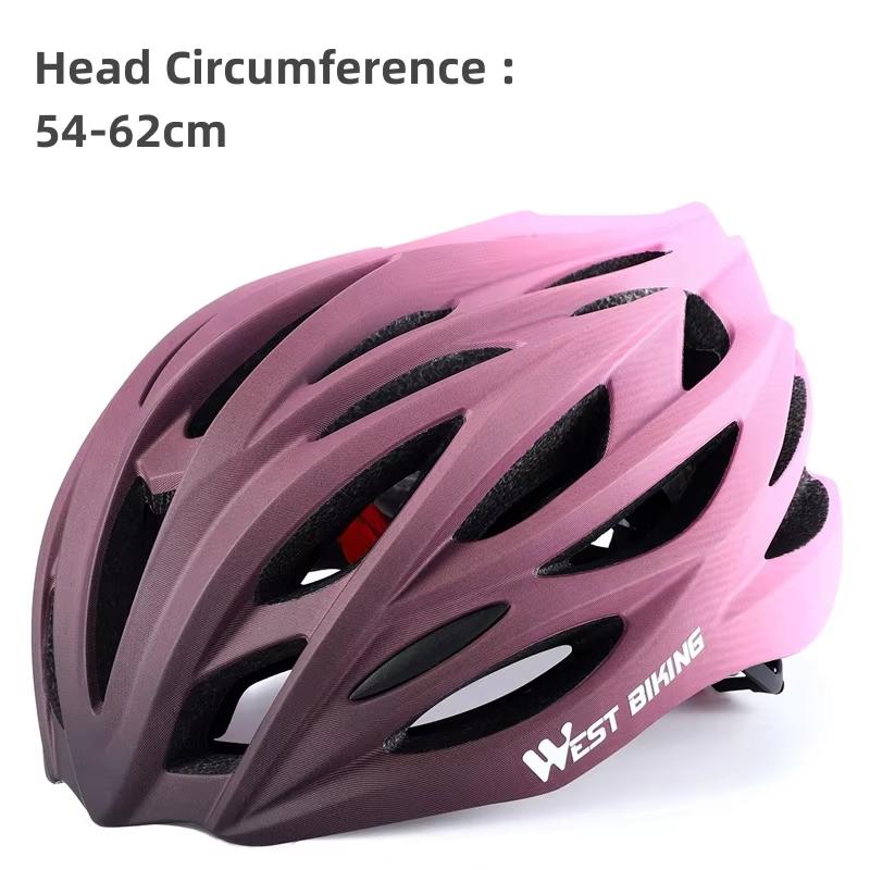 

WEST BIKING Bicycle Helmet Men Women MTB Road Safety Integrally-molded Ultralight Helmet Breathable Ajustable Cycling Helmet Head 54-62cm
