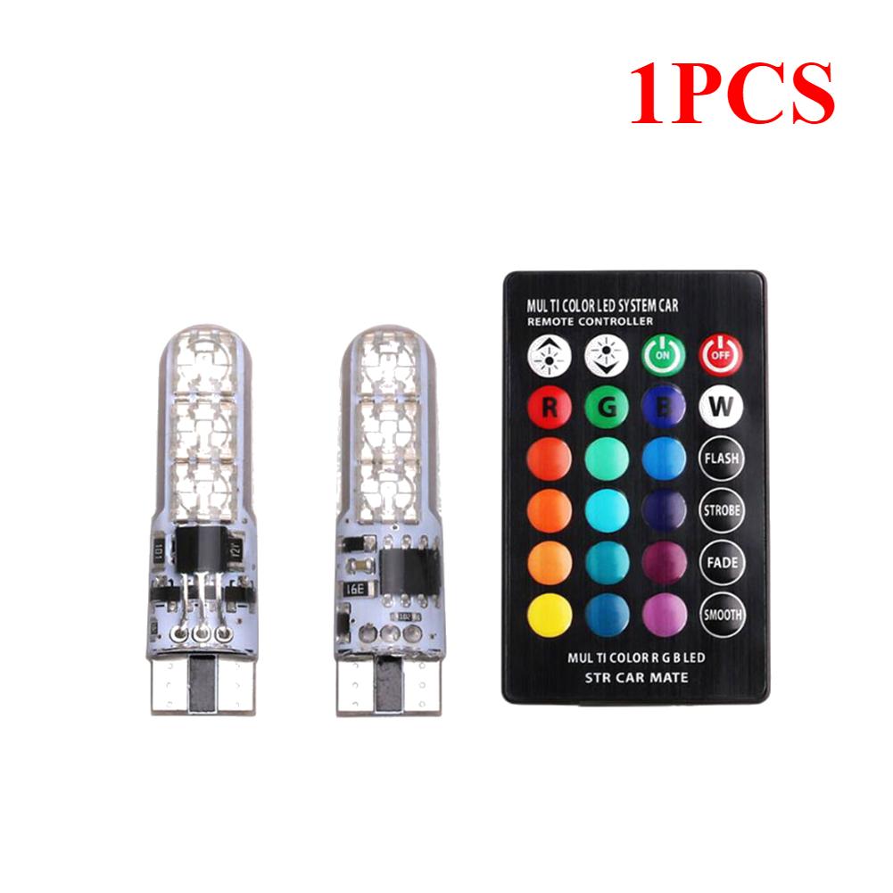 

Auto Multi-color Rgb T10 Led Bulbs With Remote Control Car Parking Lights Width Indicator LED Clearance Light MotorcycleSupplies