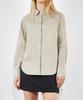 VOYONN Small Collar New Slim Fit Cotton Spandex Shirt Beige 0068