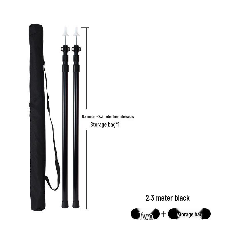 Adjustable Outdoor Aluminum Alloy Awning Pole - Retractable & Portable Tent Support