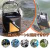 ARCWOLF Portable Fishing Bucket, Fish Protection Bucket, Can also be used to scoop water, with beads and rope, Foldable EVA Material, Easy to Carry,