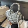 Torebki na ramię Love Heart Shape Crossbody dla kobiet Nowe torebki na ramię ze skóry syntetycznej Modny łańcuszek Designerski luksusowy srebrny