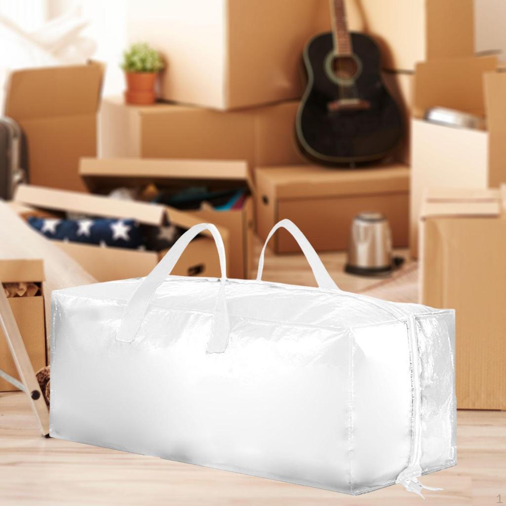 Moving Bag with Backpack Straps and Zippers for Storage of Cushions Pillows