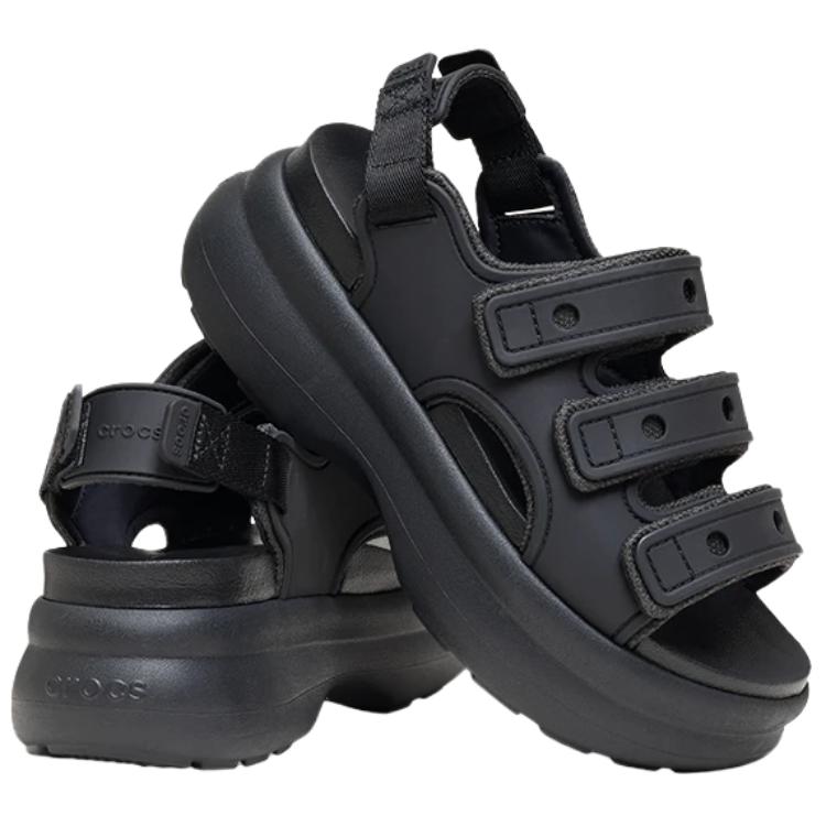 Crocs Cool Sparkle EVA Sport Fashion Outdoor Casual Beach Sandals Women sandals Black 212032-001