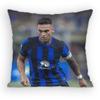 Lautaro Martinez Calciatore Federa per cuscino Federa antiacaro Cerniera invisibile Peluche corto setoso Copricuscino per divano