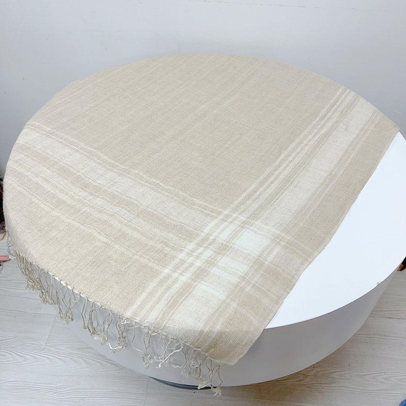 Retro Spring And Summer New Women Pure Linen Scarf Summer Thin Versatile Breathable Shawl Tassel Linen Scarves