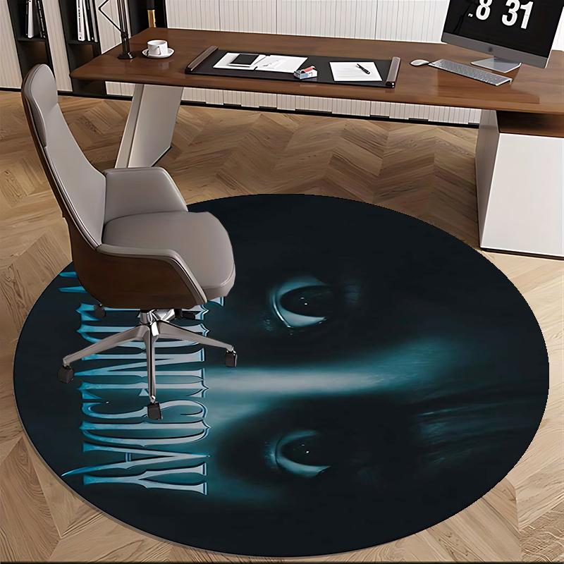 Wednesday Addams,Gothic Horror Chair Mat Round Rug Office Carpet, Non Slip, Suitable for Living Rooms, Bedrooms,Decor1205881a