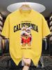 The Lion Dancing Bear Cute Print Men Cool T Shirt Loose Casual Short Sleeve Cotton Trendy T-Shirt Summer Hip Hop Unisex Clothes