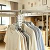 V Shaped Wall Mounted Rack Rotatable Hanger Organizer New Storage Rack  for Wardrobe Dorm Room