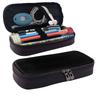 Customizable Hard Microfiber PU Leather for Cover Stationery Holder Simple Vertical Pen Box Zipper Student's Desktop Accessory