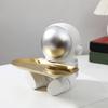 Astronaut Piggy Bank Resin Astronaut Ornament Space-themed Astronaut Key Holder Snack Tray for Office Bedroom Decor for Storage