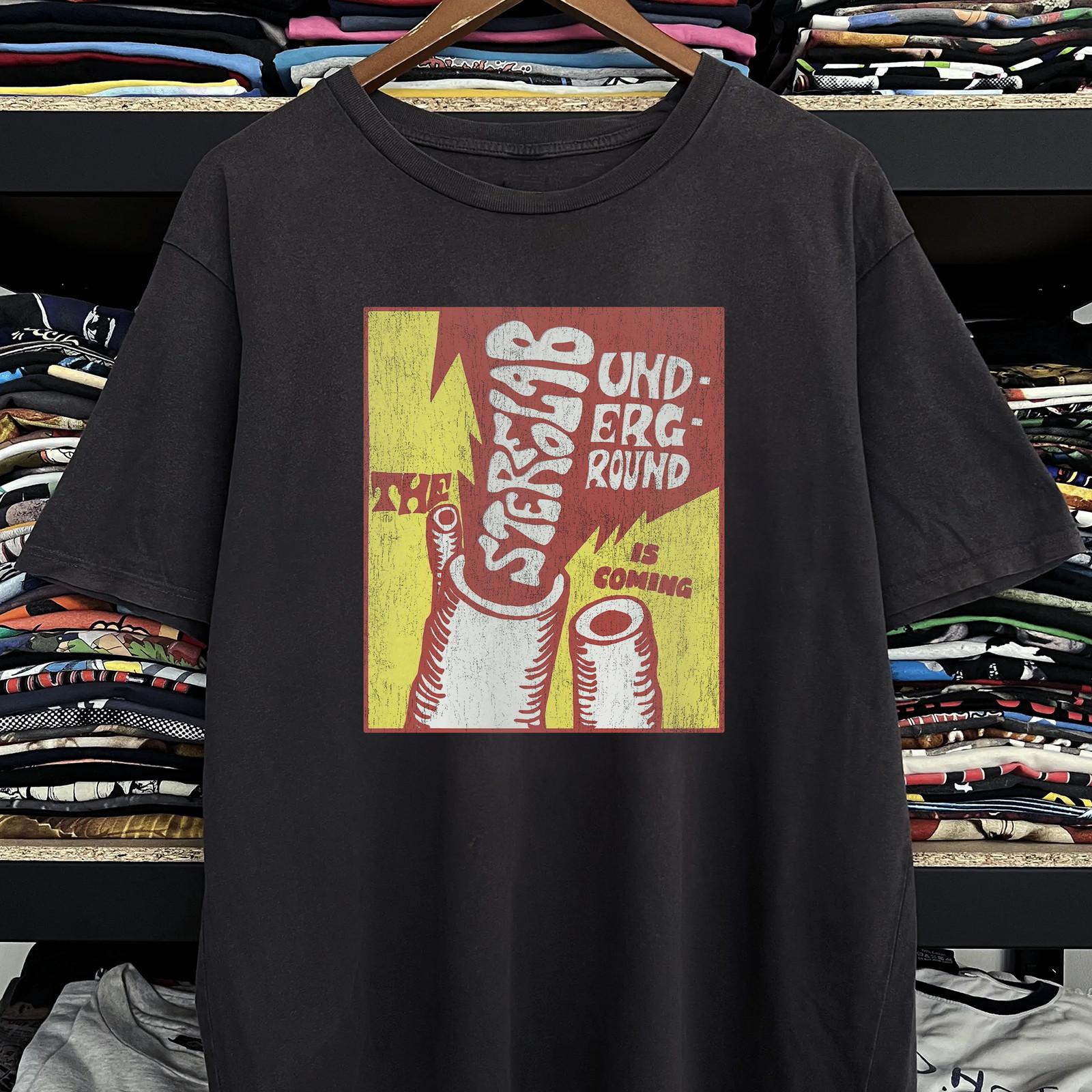 1999 Stereolab Underground Classic T-Shirt Black XXL S