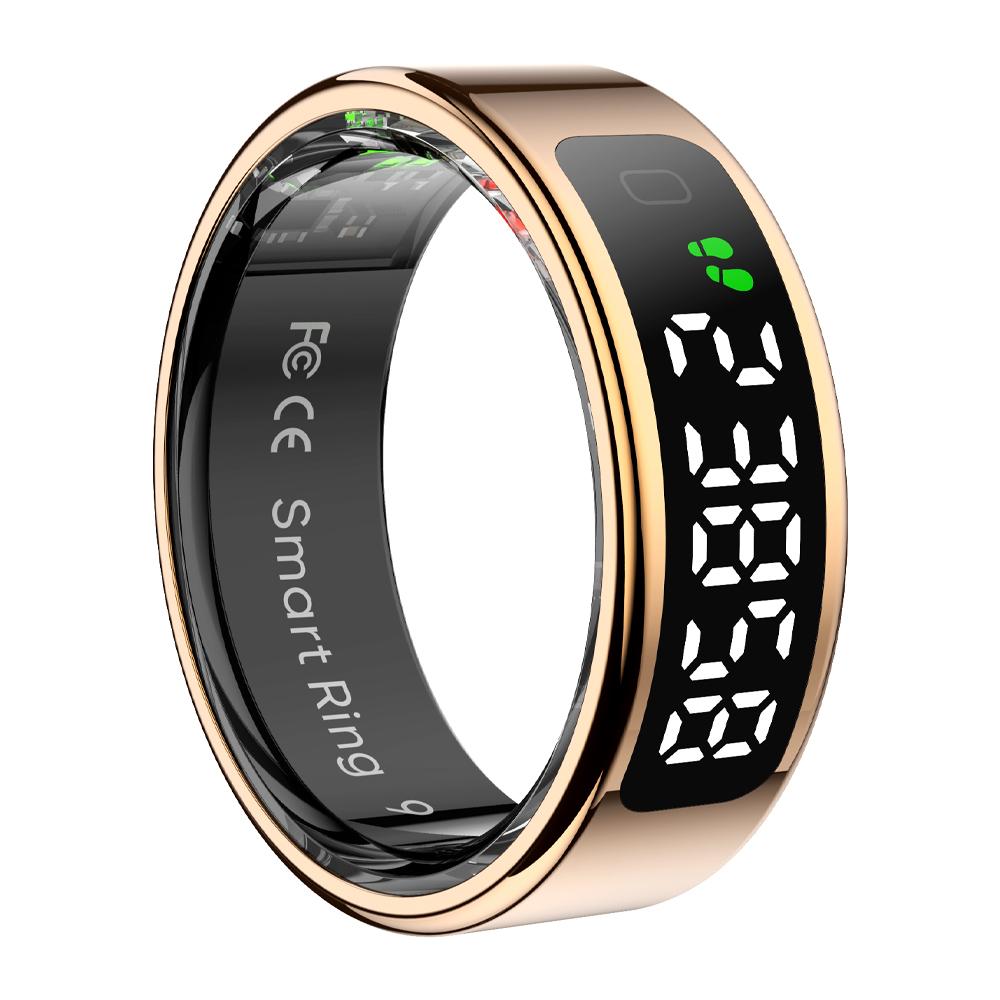 2025 COLMI R12 Smart Ring with Display Screen and Touch, Wireless Charging, Health Manager, 5 ATM Waterproof For Men Women 7 золотой