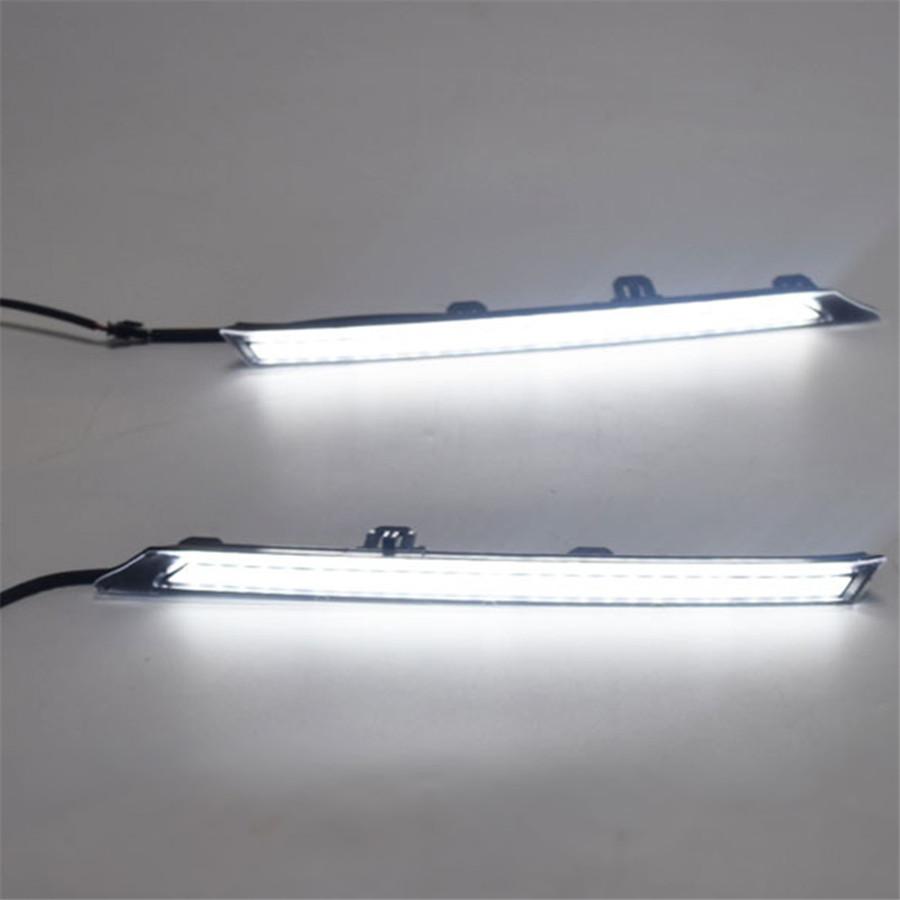3 Color Front LED Daytime Running Lights for Toyota RAV4 2019-2020 DRL Turn Signal Lamp