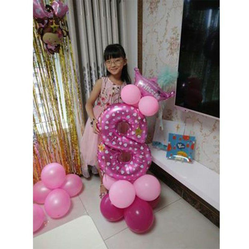 Stylish 32" Number Foil Balloon For Elegant Child Birthday And Party Decorations