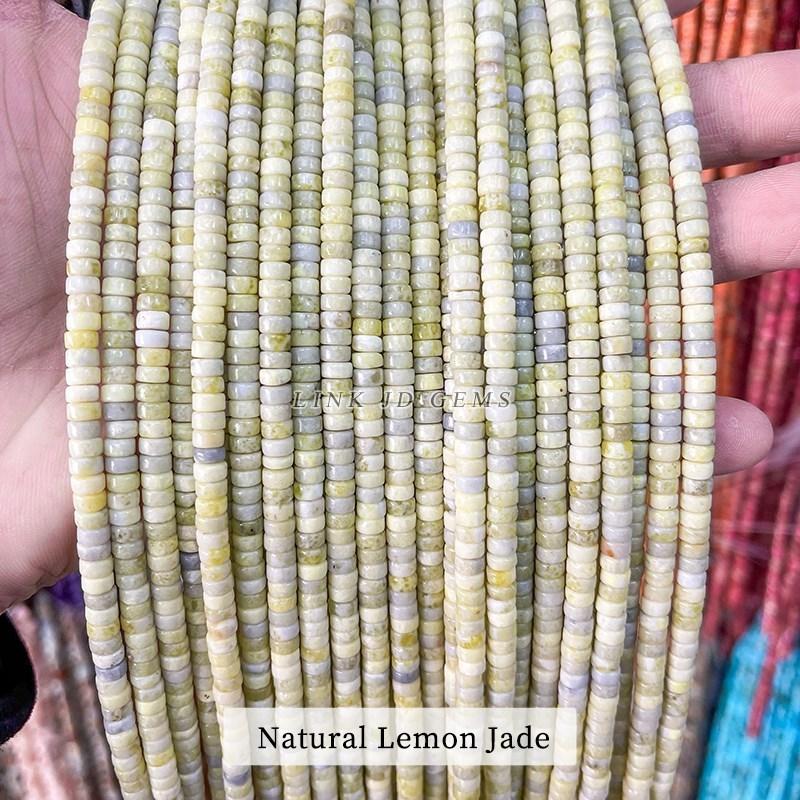 4x2mm Natural Pink Opal Turquoise Jasper Rondelle Beads Cylinder Flat Loose Spacer Bead For Jewelry Making Diy Bracelet Necklace