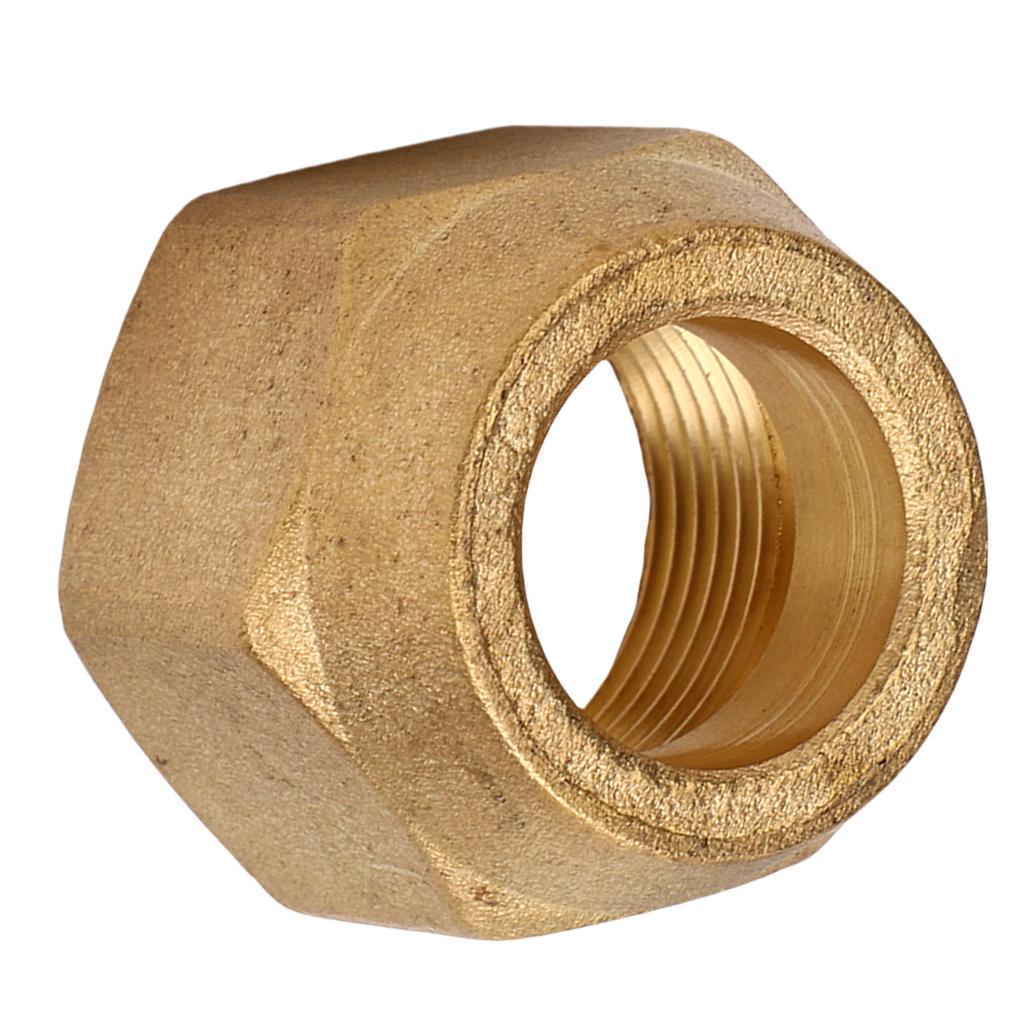 10Pcs Flare Tube Fitting Brass 3 8in Nut Air Conditioning Copper Pipe Tube Extension Butt