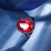 Jewelry Copper Bottom Gold-Plated Simulation Red Corundum Black Gold Personalized Set 13 * 18-12 * 16