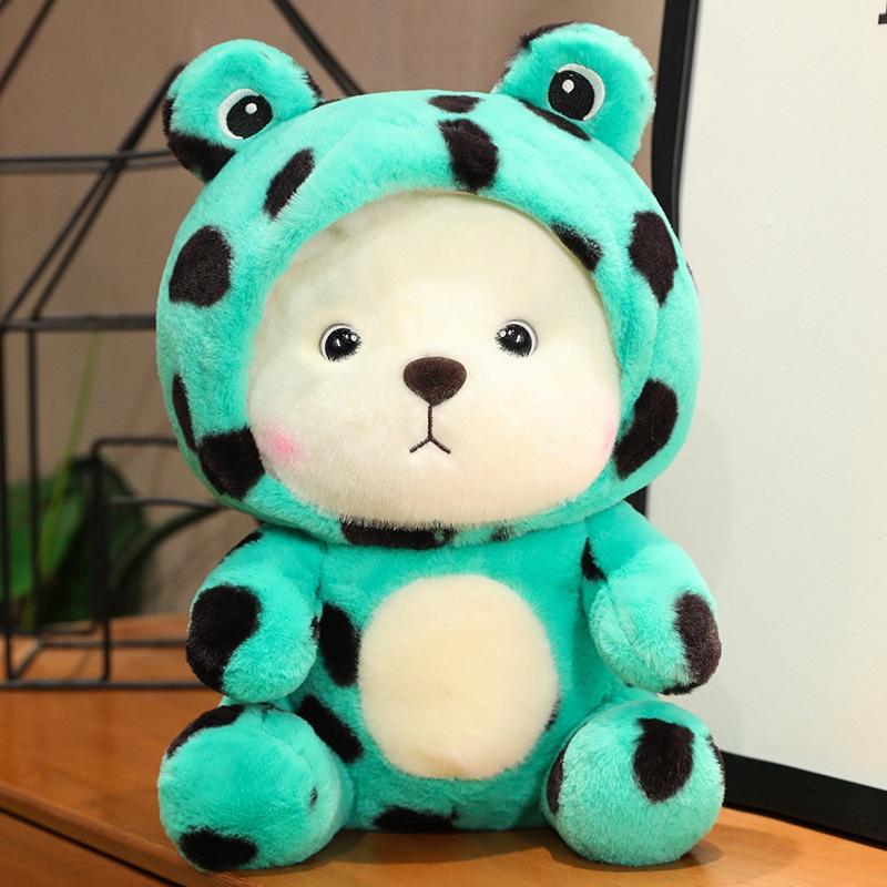 Fluffy Transform White Bear Plush Toy For Kids With High-quality Pp Cotton Filling