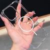 Luxury  Colored Magnetic Coil Wireless Charging Case for iPhone 12 13 14 15 16 Pro Max Plus Clear Back Cover Acssory