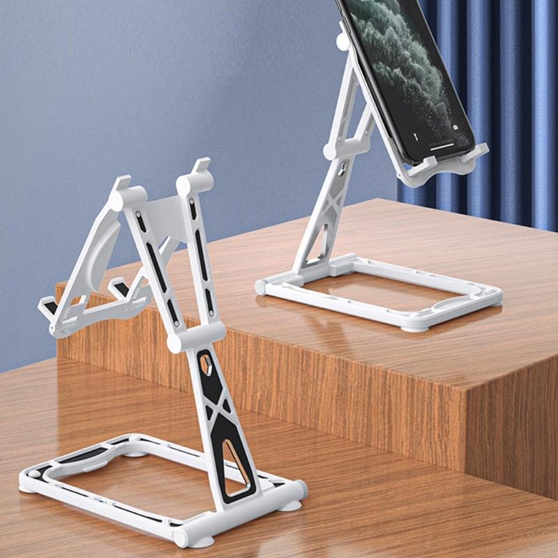 Phone Holder Built in Wireless Charging Slot Height Adjustable Stand for Phone 16 15 14 Tabletop Support Cradle