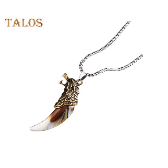 

Мужское ожерелье в форме зубов волка, кулон в стиле панк, легкие гальванические украшения на шею, повседневное ожерелье для вечеринок и свиданий D