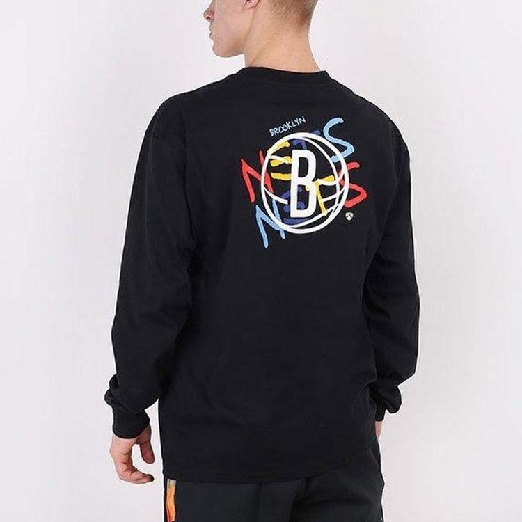 Nike Brooklyn Nets Courtside City Edition Sports Crew Neck Long-sleeve Sweater Men's Black CT9398-010