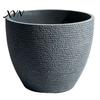 Simple Decorative Garden Ornament Large Tall Resin Planter, Thickened Faux Stone Plant Pot with Embossed Small Succulent Texture, Modern Flower