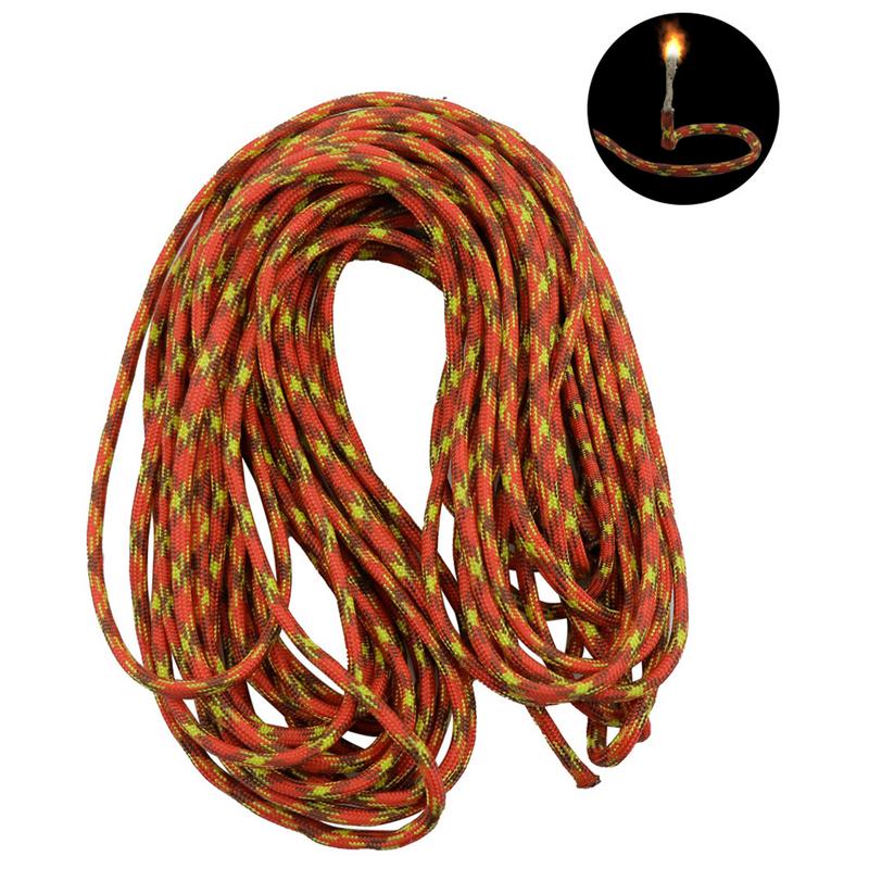 25feets Outdoor Fire Starter Jute Tinder Igniting Rope Impervious Camping Wax Dipping Ignition Cord Wax-dipped Hemp Rope
