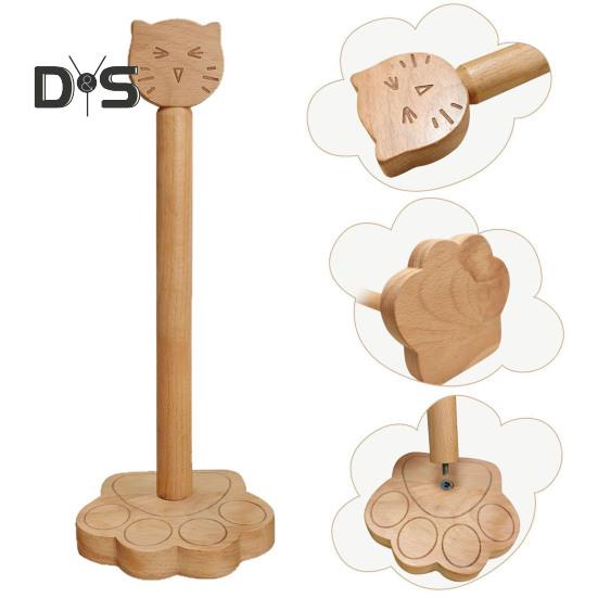 Tissue Holder Toilet Roll Paper Storage Rack with Stable Base Cat Theme Design Roll Paper Organizer Kitchen Accessory