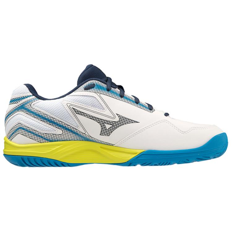 Mizuno Break Shot Comfortable Versatile Non-Slip Durable Low-Top Tennis Shoes Men Sneakers White Blue 61GA234015